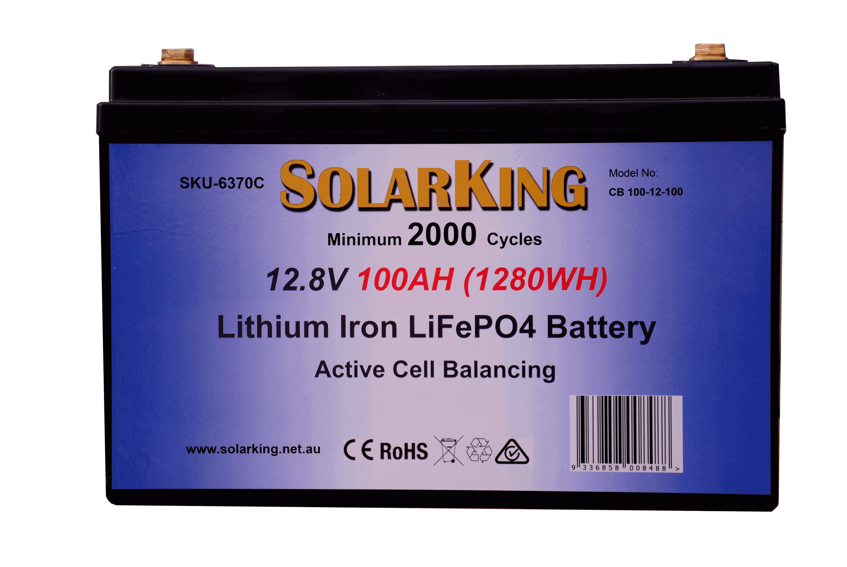 100AH Lithium Iron SolarKing Battery CB-100-12-100